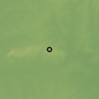 Shaded relief of the 56 km around Aceguá, drawn from the GMTED2010 grid