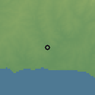 Shaded relief of the 55 km around Rosario, drawn from the GMTED2010 grid