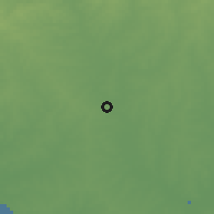 Shaded relief of the 55 km around San José, drawn from the GMTED2010 grid