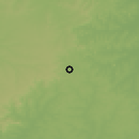 Shaded relief of the 56 km around Santa Teresa, drawn from the GMTED2010 grid