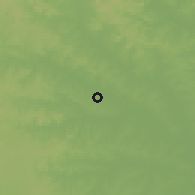 Shaded relief of the 56 km around Tacuarembó, drawn from the GMTED2010 grid