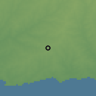 Shaded relief of the 55 km around Tarariras, drawn from the GMTED2010 grid
