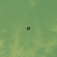 Shaded relief of the 55 km around Velázquez, drawn from the GMTED2010 grid