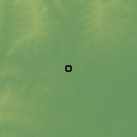 Shaded relief of the 55 km around Villa Sara, drawn from the GMTED2010 grid