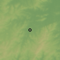 Shaded relief of the 55 km around Aiguá, drawn from the GMTED2010 grid