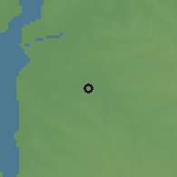 Shaded relief of the 55 km around Chacras de Dolores, drawn from the GMTED2010 grid