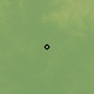 Shaded relief of the 56 km around Ansina, drawn from the GMTED2010 grid