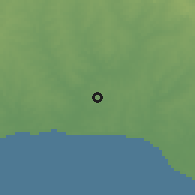 Shaded relief of the 55 km around Colonia Valdense, drawn from the GMTED2010 grid