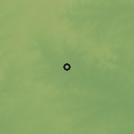 Shaded relief of the 56 km around Curtina, drawn from the GMTED2010 grid