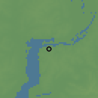 Shaded relief of the 55 km around Fray Bentos, drawn from the GMTED2010 grid
