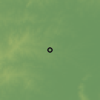 Shaded relief of the 55 km around José Pedro Varela, drawn from the GMTED2010 grid