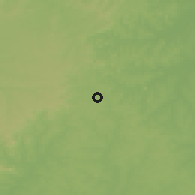 Shaded relief of the 56 km around La Pedrera, drawn from the GMTED2010 grid