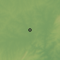 Shaded relief of the 56 km around Melo, drawn from the GMTED2010 grid