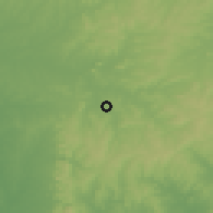 Shaded relief of the 55 km around Minas, drawn from the GMTED2010 grid