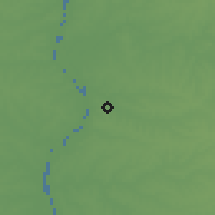 Shaded relief of the 56 km around Nuevo Paysandú, drawn from the GMTED2010 grid