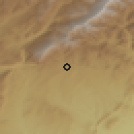 Shaded relief of the 54 km around Boysun, drawn from the GMTED2010 grid