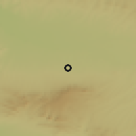 Shaded relief of the 53 km around Aktash, drawn from the GMTED2010 grid