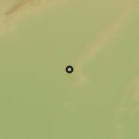 Shaded relief of the 54 km around Carķurgon, drawn from the GMTED2010 grid