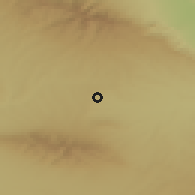 Shaded relief of the 53 km around Gallaorol, drawn from the GMTED2010 grid