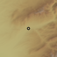 Shaded relief of the 53 km around Iskandar, drawn from the GMTED2010 grid