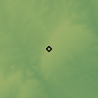 Shaded relief of the 60 km around Abomey, drawn from the GMTED2010 grid