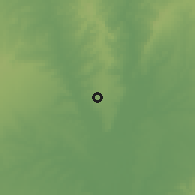 Shaded relief of the 60 km around Cové, drawn from the GMTED2010 grid