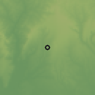 Shaded relief of the 60 km around Kétou, drawn from the GMTED2010 grid