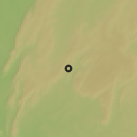 Shaded relief of the 60 km around Natitingou, drawn from the GMTED2010 grid