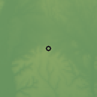 Shaded relief of the 60 km around Pobé, drawn from the GMTED2010 grid