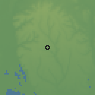 Shaded relief of the 60 km around Sakété, drawn from the GMTED2010 grid