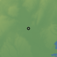 Shaded relief of the 60 km around Athiémé, drawn from the GMTED2010 grid