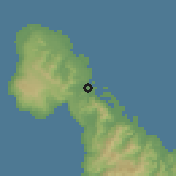 Shaded relief of the 59 km around Norsup, drawn from the GMTED2010 grid