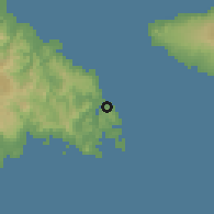Shaded relief of the 59 km around Penap-Lamap-Rambuan, drawn from the GMTED2010 grid