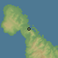 Shaded relief of the 59 km around Lakatoro, drawn from the GMTED2010 grid