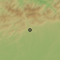 Shaded relief of the 60 km around Altagracia de Orituco, drawn from the GMTED2010 grid