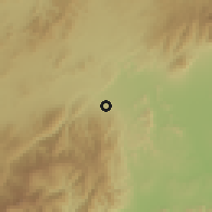 Shaded relief of the 60 km around Cabudare, drawn from the GMTED2010 grid