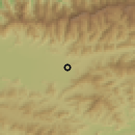 Shaded relief of the 60 km around Cagua, drawn from the GMTED2010 grid