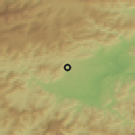 Shaded relief of the 60 km around Charallave, drawn from the GMTED2010 grid