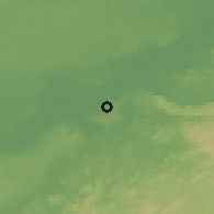 Shaded relief of the 60 km around Ciudad Guayana, drawn from the GMTED2010 grid