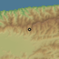 Shaded relief of the 60 km around Maracay, drawn from the GMTED2010 grid