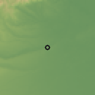 Shaded relief of the 60 km around Maturín, drawn from the GMTED2010 grid