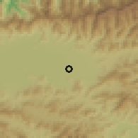 Shaded relief of the 60 km around Palo Negro, drawn from the GMTED2010 grid