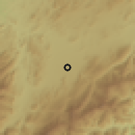 Shaded relief of the 60 km around Quíbor, drawn from the GMTED2010 grid