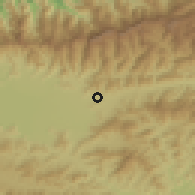 Shaded relief of the 60 km around San Mateo, drawn from the GMTED2010 grid