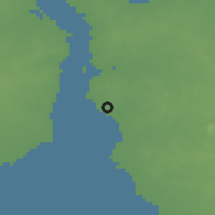 Shaded relief of the 60 km around Santa Rita, drawn from the GMTED2010 grid