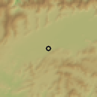 Shaded relief of the 60 km around Tacarigua, drawn from the GMTED2010 grid