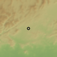Shaded relief of the 60 km around Tinaquillo, drawn from the GMTED2010 grid