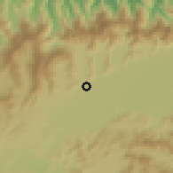 Shaded relief of the 60 km around Valencia, drawn from the GMTED2010 grid
