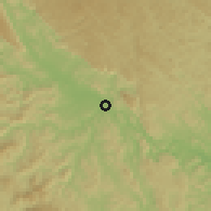 Shaded relief of the 58 km around Cao Bằng, drawn from the GMTED2010 grid