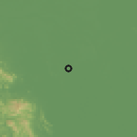Shaded relief of the 58 km around Hà Đông, drawn from the GMTED2010 grid